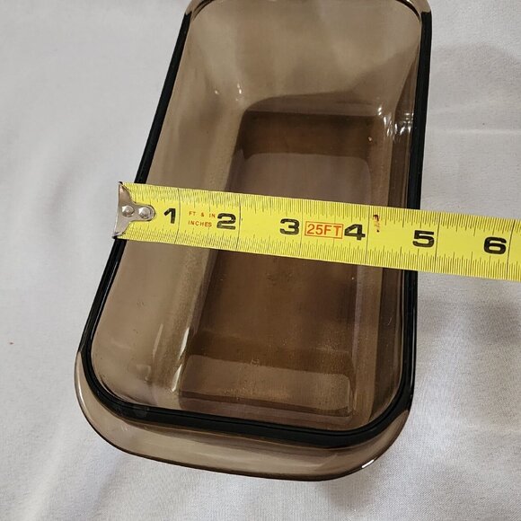 Pyrex Amber Brown Loaf Pan Baking Dish #213 glass Corning Vision 1.5qt - Picture 7 of 8